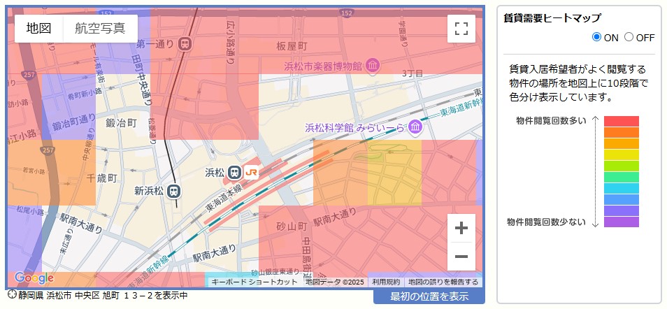 賃貸需要ヒートマップ