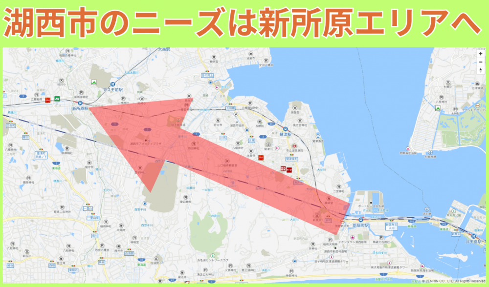 湖西市のニーズは新所原エリアへ